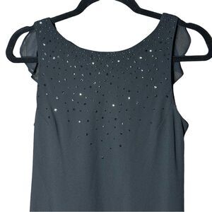 Positive Attitude Women’s Beaded Black Sleeveless Dress Sz 10